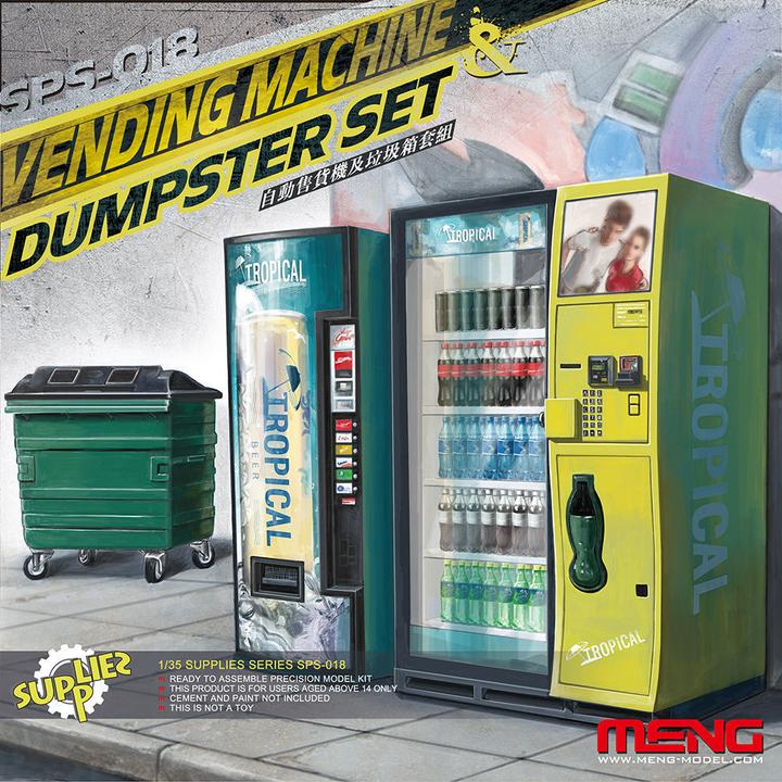 Actual product image Meng-Model Vending Machine & Dumster Set