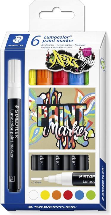 Produktbild Staedtler Lumocolor Acrylmarker paint marker, 6er Etui (6x)