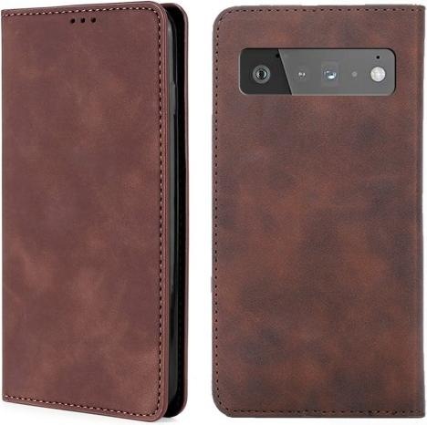 Cover-Discount Google Pixel 6 Pro - Vintage Flip Case Hülle braun (Google Pixel 6 Pro)