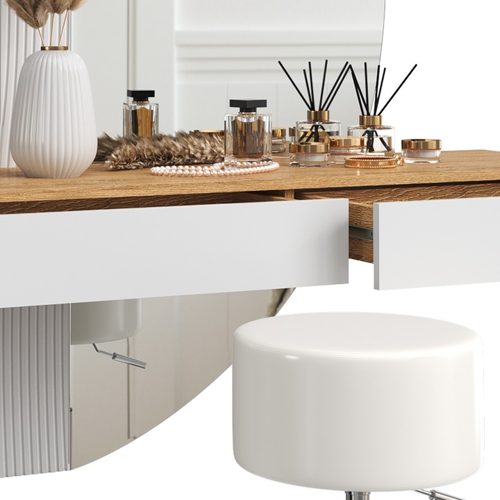 Produktbild Vicco Melisa mit Hocker und Beleuchtung (120 x 40 x 161 cm)
