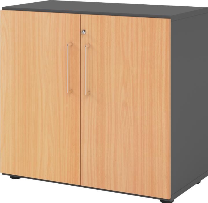 Hammerbacher Regal/Türen 2OH 928T2 Graphit/Buche