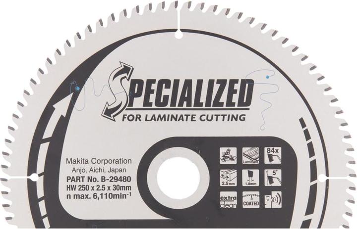 Productafbeelding Makita SPECIALIZED cirkelzaagblad voor hakzagen 250/30