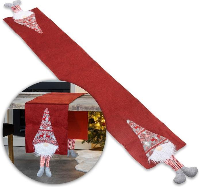 Hermex Tischläufer mit Wichteln (33 x 208 cm)