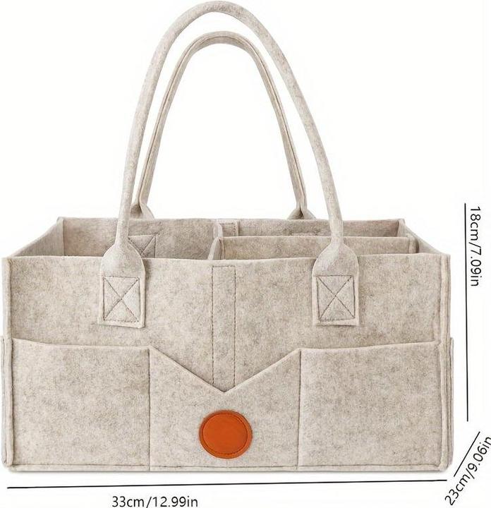 Only-Bags.Store Windelorganisator mit Griffen - Aufbewahrung auf dem Wickeltisch für Kinderzimmer, Innen- und