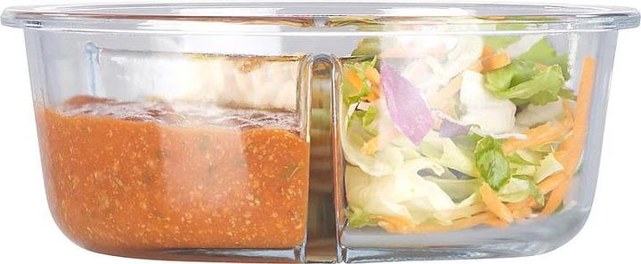 Produktbild Rosenstein & Söhne Glas-Frischhaltedose mit 3 Kammern & Klick-Deckel (0.80 l)