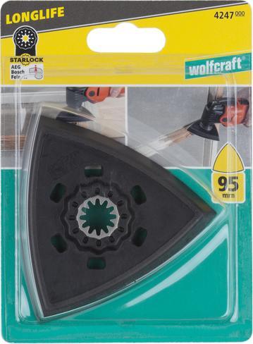 Actual product image wolfcraft 1 Delta adhesive sanding plate, SL, 95 mm