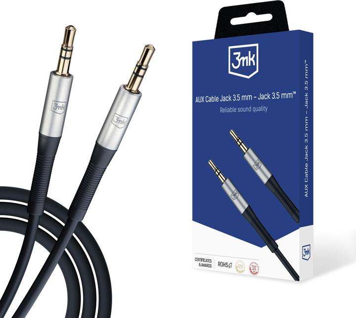 Actual product image 3MK Cable AUX Jack 3.5 mm - Jack 3.5 mm 1m (1 m)