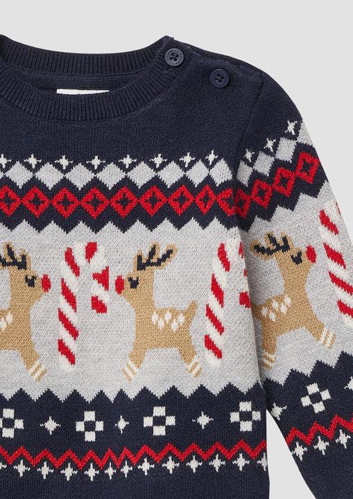 Produktbild s.Oliver Strickpullover Strickpullover mit Weihnachtsmotiven (92)