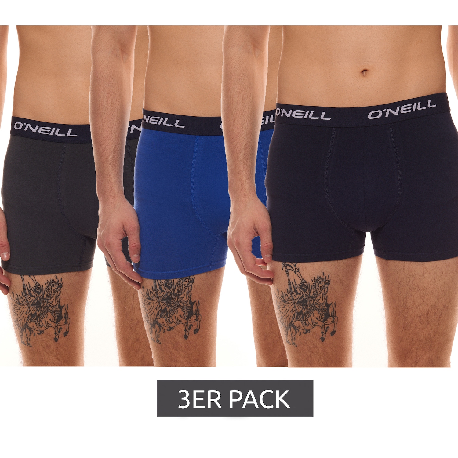 O'Neill, Herren, Unterhosen, 202950, Blau, (L, 3er Pack)