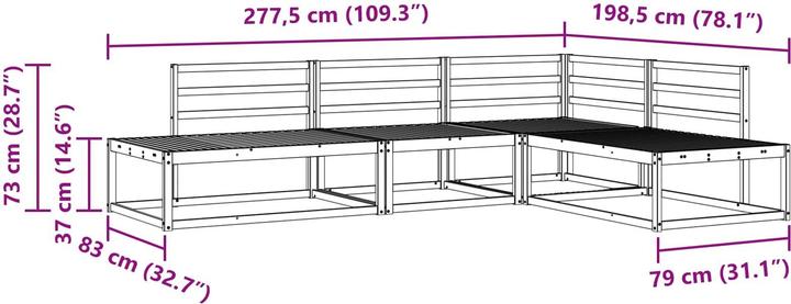 Produktbild vidaXL Outdoor-Sofa