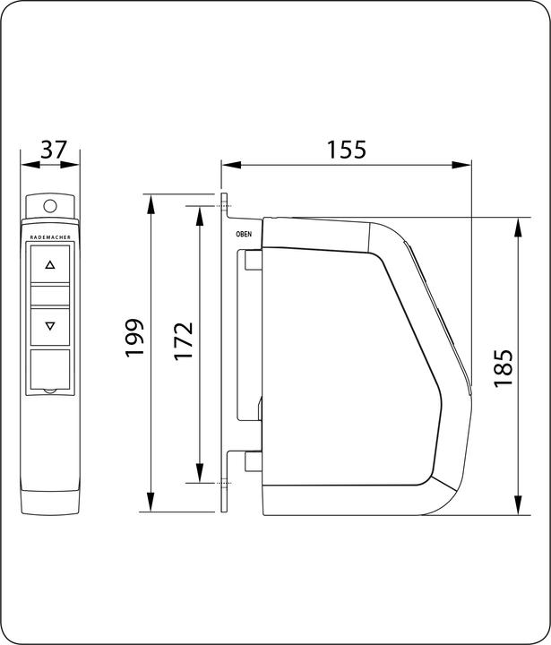 Produktbild Rademacher RolloTron Schwenkwickler Standard DuoFern 2510-UW