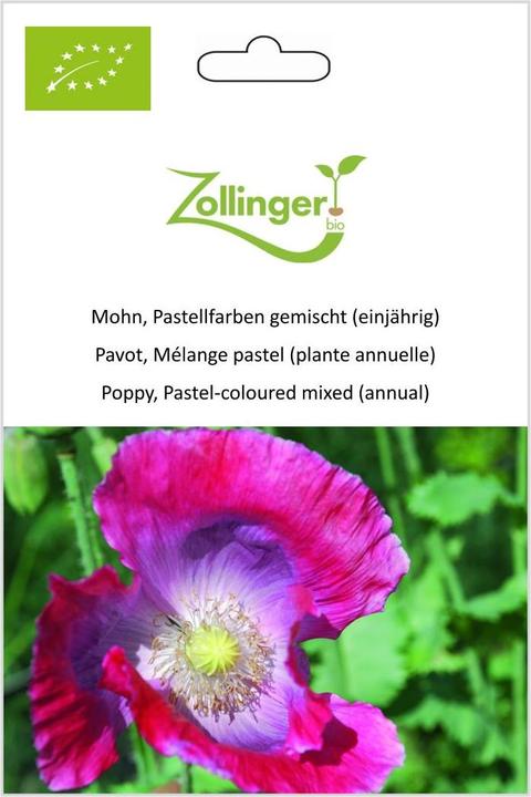 Immagine prodotto Zollinger Bio Papavero, colori pastello misti (annuale)