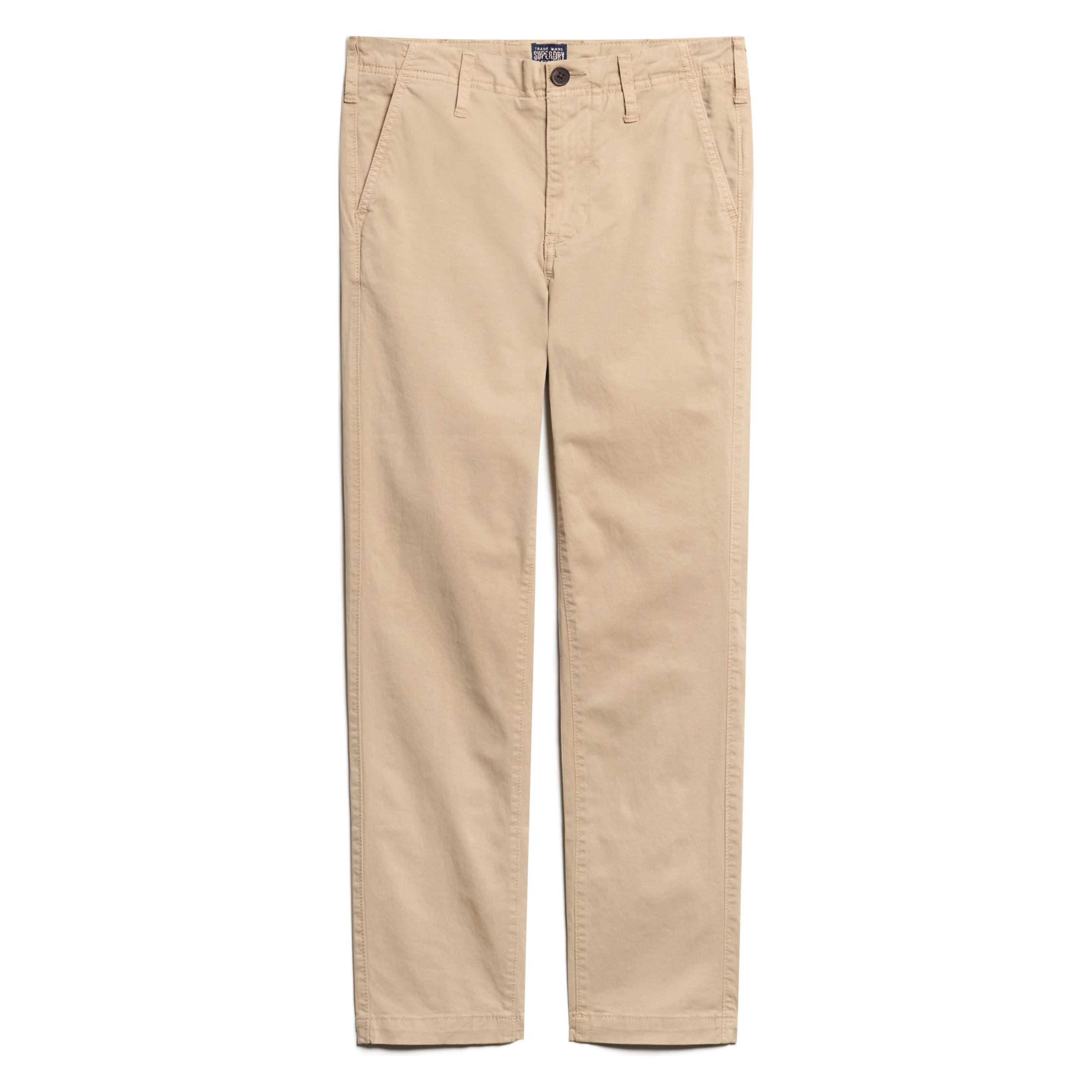 Superdry, Damen, Hosen, Chinohose Mit Mittlerer Leibhöhe, Braun, (W27/L32)