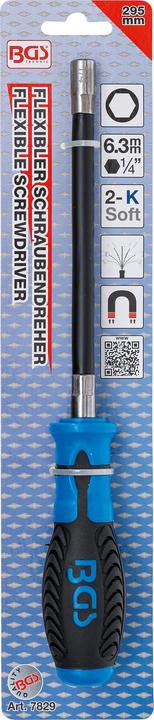 Actual product image BGS Bit Screwdriver for Bits with flexible Shaft 6.3 mm (1/4") (Allen screw)