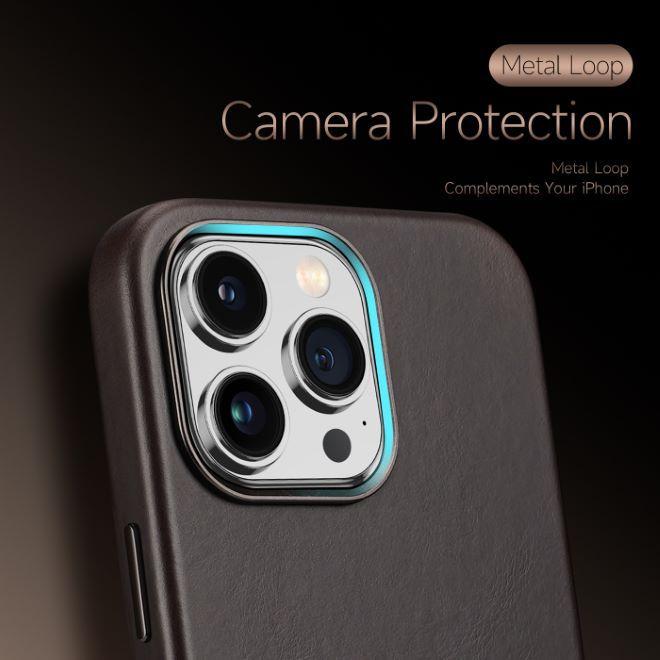 Actual product image Dux Ducis Naples Series Genuine Leather Case (Apple iPhone 14 Pro)