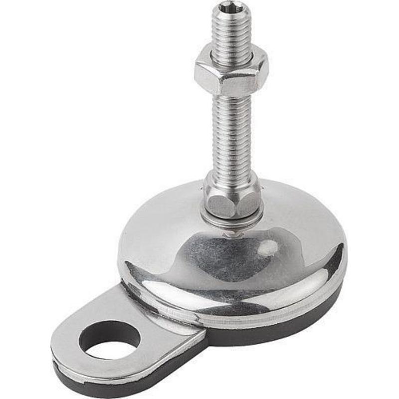 Kipp, Accessori per il montaggio dei mobili, Piedino articolato K0739, acier inoxydable, forma D