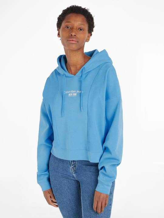 Actual product image Calvin Klein Jeans Rib Insert Interlock Hoodie - 89179 (S)