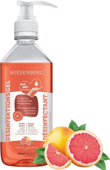 Image du produit Wiesenberg Gel désinfectant mains Tropical Grapefruit gel (500 ml)