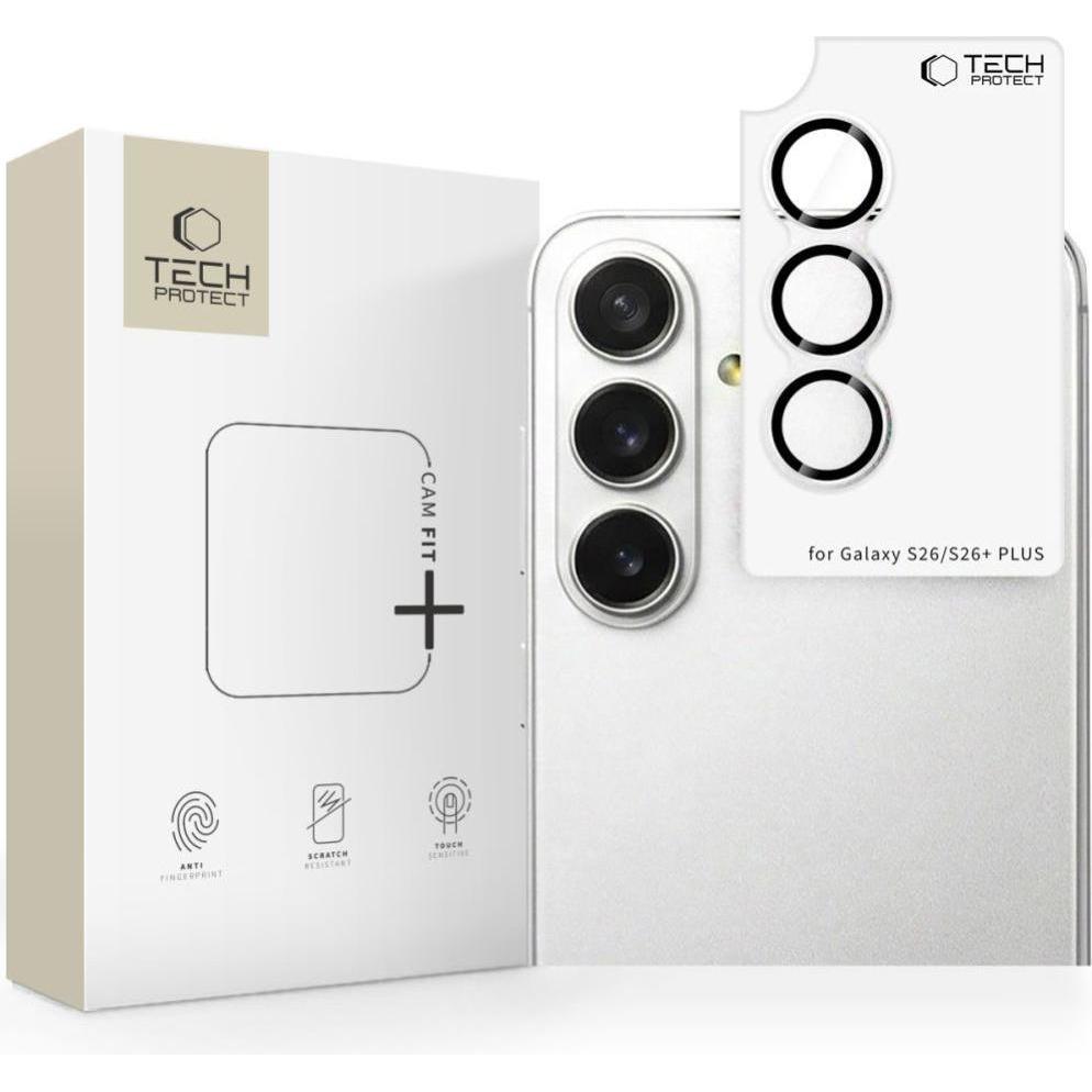 Tech-Protect Other goods Camring Fit+ Camera Cover for Samsung Galaxy S26 / S26+, Accessori per cellulare, Trasparente