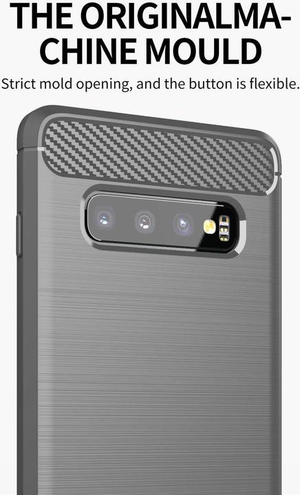 Actual product image Cadorabo TPU Ultra Slim carbon stainless steel combo cover (Samsung Galaxy S10)
