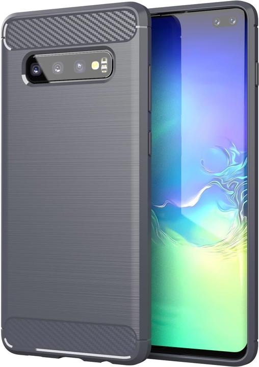 Actual product image Cadorabo TPU Ultra Slim carbon stainless steel combo cover (Samsung Galaxy S10)