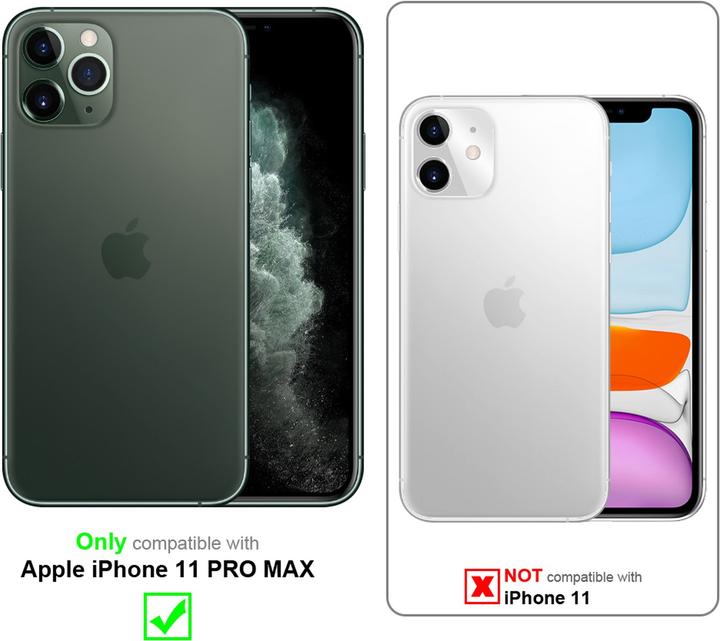 Immagine prodotto Cadorabo TPU Ultra sottile in acciaio inossidabile al carbonio Combi Cover (Apple iPhone 11 Pro Max)