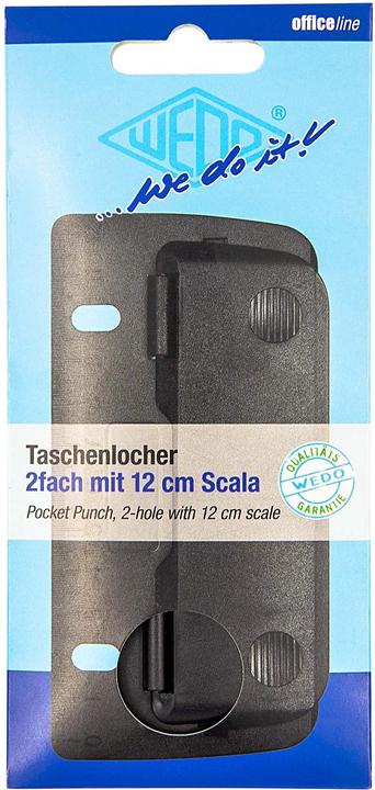 Immagine prodotto Wedo Punzone da tasca nero, plastica, piatto