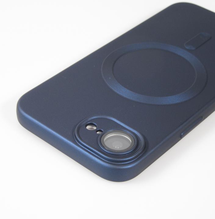 Produktbild PhoneLook Hülle Gummi weich mit Kameraschutzglas MagSafe Dunkelblau (Apple iPhone 16e, Apple iPhone 17e)