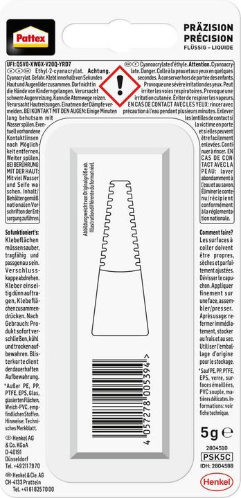 Image du produit Pattex Colle instantanée Précision (5 g)