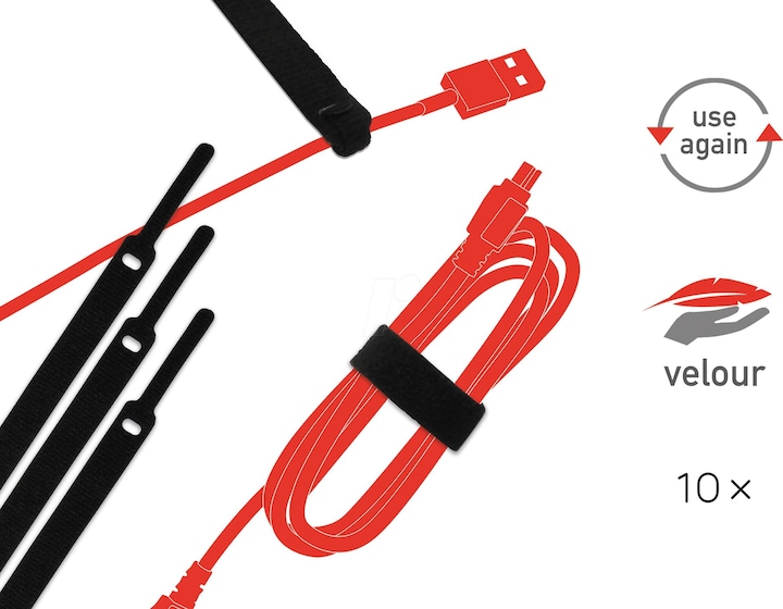 Actual product image Label-the-cable LTC Basic Straps (Velcro cable ties, 170 mm, 10 pcs.)