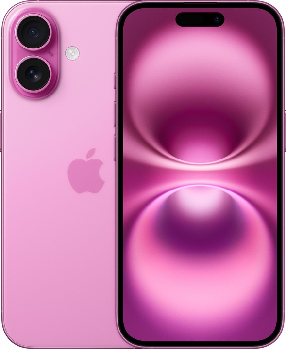 Apple iPhone 16 (128 GB, Pink, 6.10", SIM + eSIM, 48 Mpx, 5G)