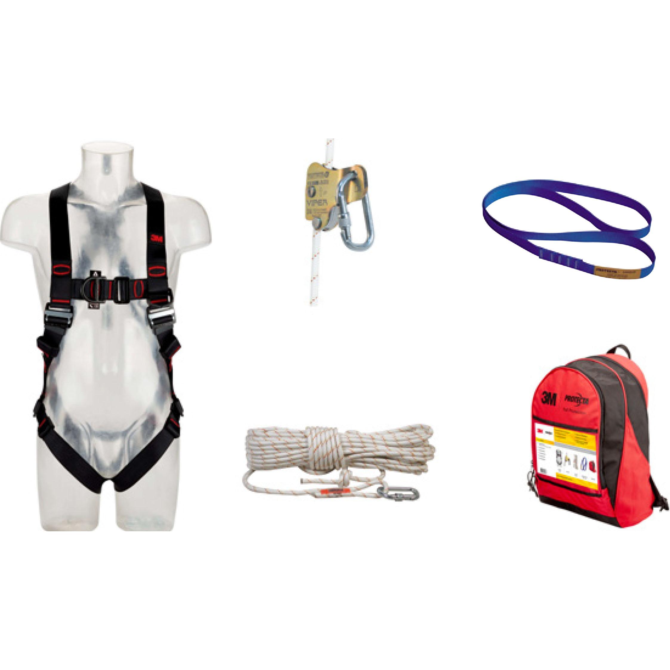 3M, Protezione anticaduta, Absturzsicherungs-Set Vertikal (Set di sicurezza in altezza, 140 kg)