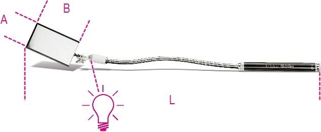 Actual product image BETA 1715FL/B-ESPEJO FLEXIBLE RECTANGULAR