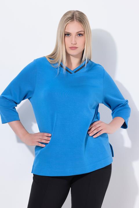 Produktbild Ulla Popken Sweatshirt, Stehkragen, Classic, Zierkette, Langarm (60)