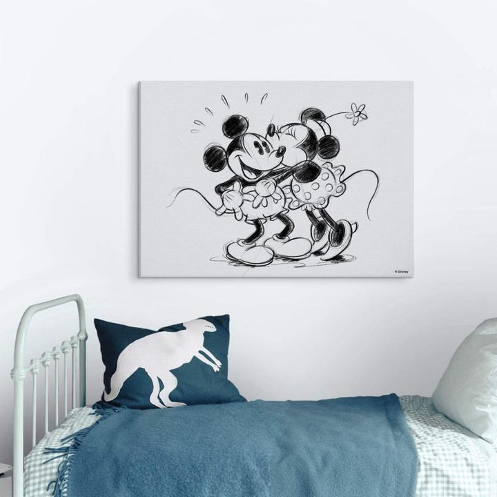 Produktbild Mickey Mouse Mickey Minnie Sketch Hugging (70 x 50 cm)