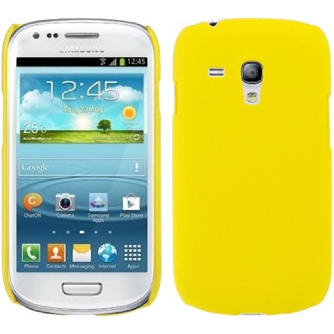 Thumbnail - König Design Schutzhülle Hard Case Hülle für Handy Samsung Galaxy S3 mini i8190 / i8195 / i8200 gelb (Samsung Galaxy S3 ...