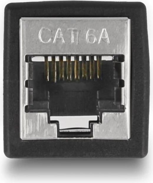 Actual product image Delock RJ45 - RJ45 coupling, Cat.6A, black 1 piece (Network coupling)