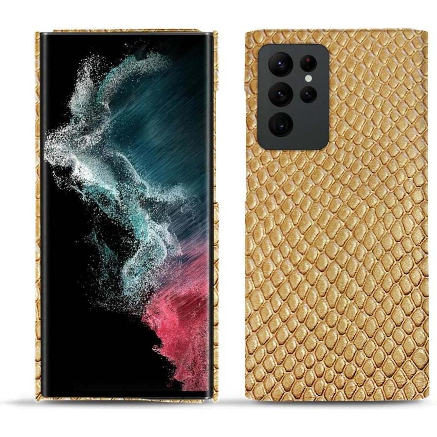 Thumbnail - Noreve Lederschutzhülle (Samsung Galaxy S22 Ultra), Smartphone Hülle, Beige