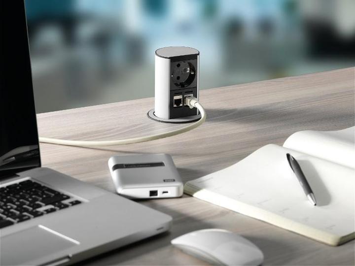 Actual product image Bachmann ELEVATOR 1x power socket (1x, CEE 7/3, HDMI, RJ45, 0.50 m)