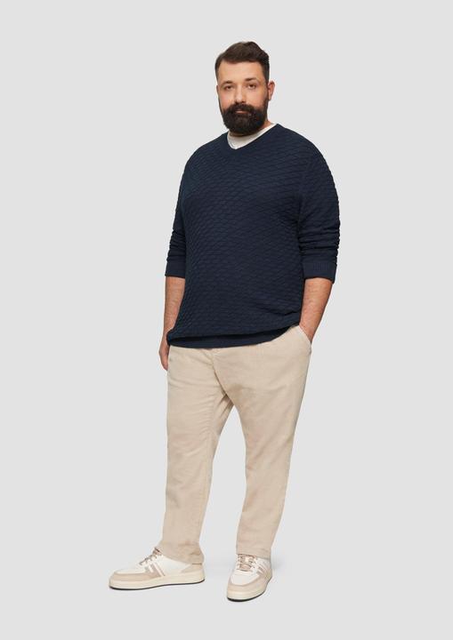 Immagine prodotto S.Oliver Strickpullover Strukturierter Pullover mit V-Ausschnitt (XXL)