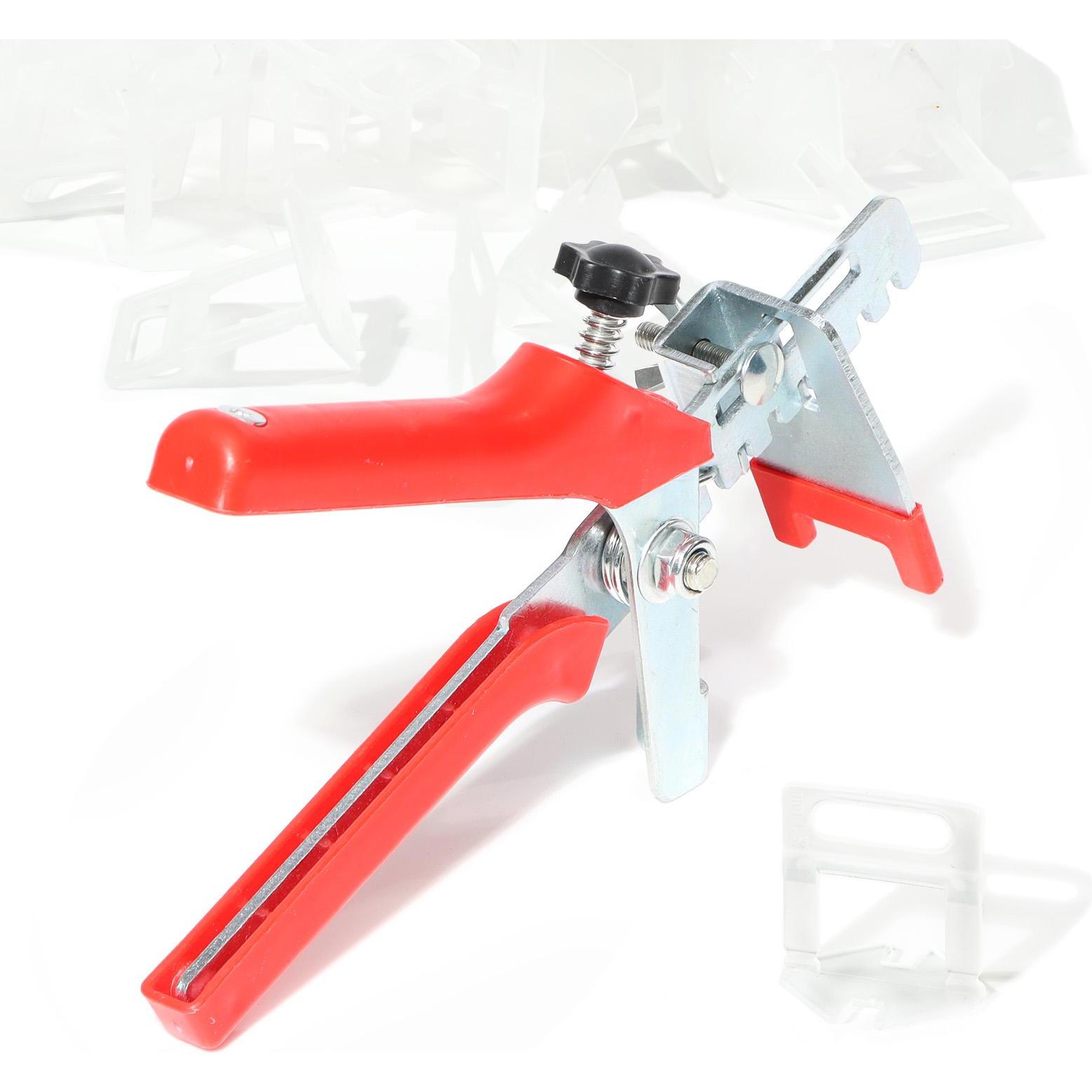 Thumbnail - XPOtool, Zubehör Verlegematerial, Fliesen Nivelliersystem Set 1000 Laschen 2,5mm Nivellierzange Boden Wand