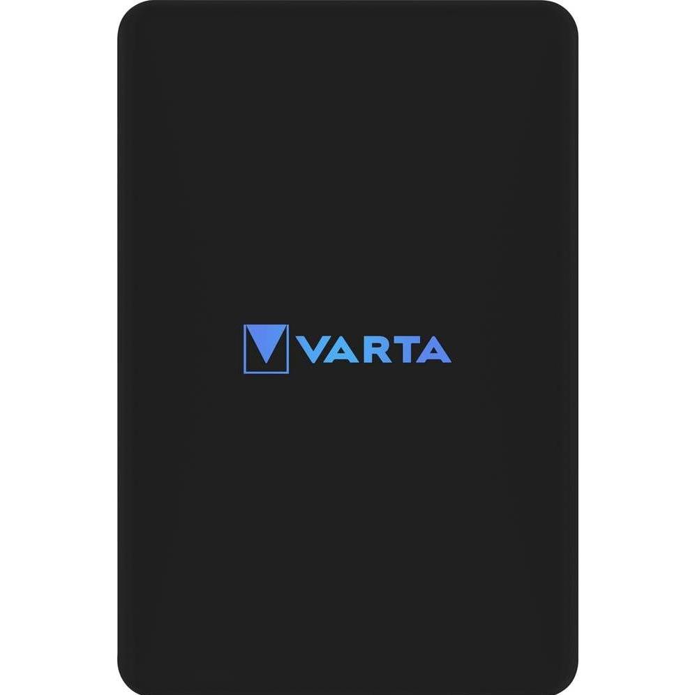 Varta 57903 Powerbank 5000 mAh Magsafe, Qi Wireless Charging LiPo Schwarz Statu (5000 mAh), Powerbank, Nero
