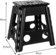 Produktbild Malatec Klapphocker schwarz und weiss 39cm