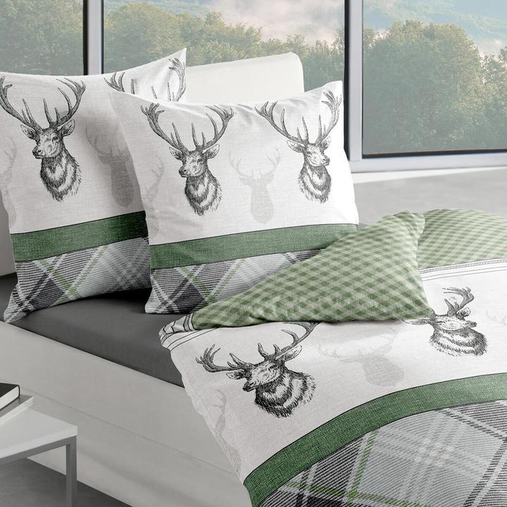 Produktbild Traumschlaf Hirsche (Bettwäsche Set, 155x200 cm + 80x80 cm)