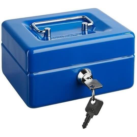 Alco, Geldkassette, Geldkassette Stahlblech mit Schloss 310x225x75mm blau