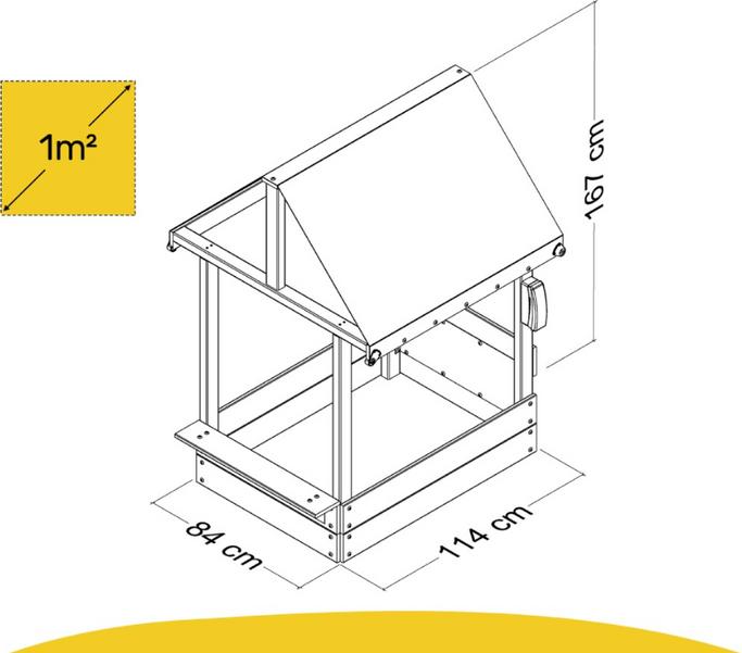 Actual product image Wickey Sandkasten mit Dach Dinky