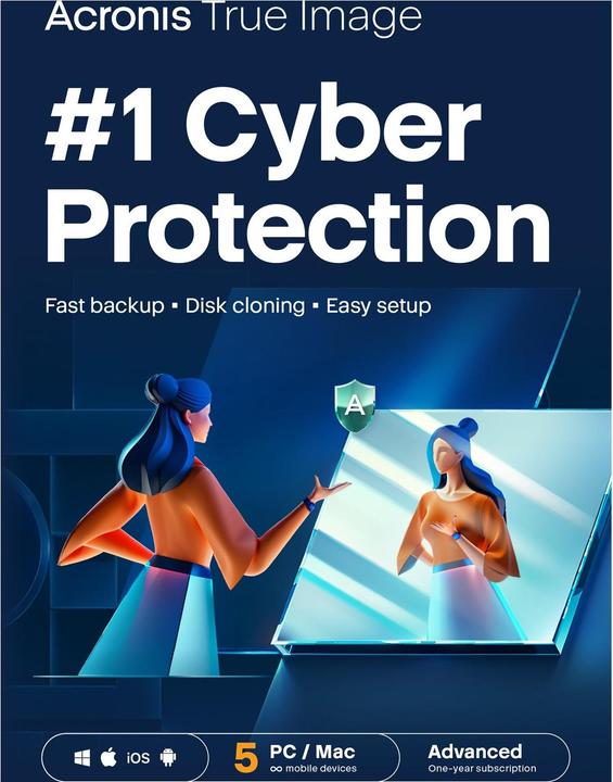 Immagine prodotto Acronis Cyber Protect Home Office Advanced - Licenza in abbonamento (1 anno) - 5 computer, 500 GB clo (5 Utente, 12 mesi)