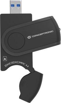 Actual product image Conceptronic Card Reader USB3.0 2xSD,2xMicroSD sw (USB 3.0)