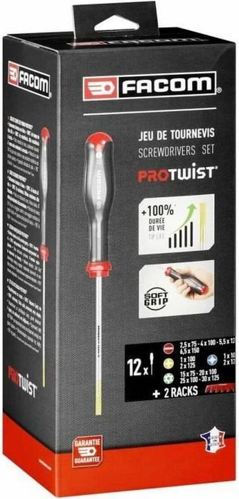 Image du produit Facom Tournevis PROTWIST, Pozidrive, jeu de 12 pièces