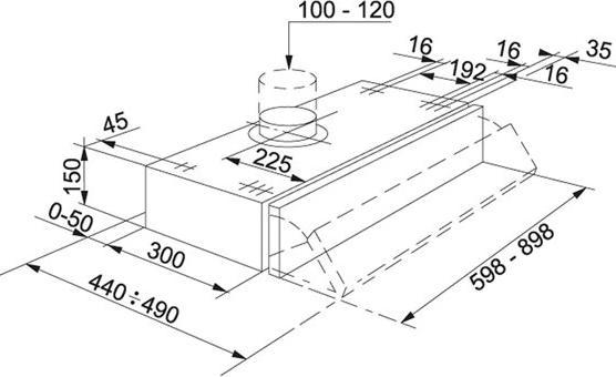Produktbild Franke FSI 932 GR Wandmontierte Dunstabzugshaube Grau 225 m/h D (Wandhaube)